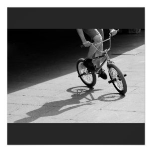 bmx bike grunge black white photograph poster