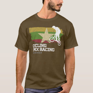 BMX Bike Myanmar Flag Biking Cycling Racing BMX T-Shirt