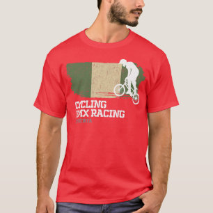 BMX Bike Nigeria Flag Biking Cycling Racing BMX T-Shirt