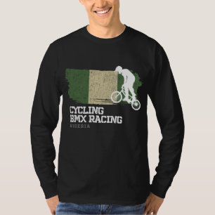 BMX Bike Nigeria Flag Biking Cycling Racing BMX T-Shirt