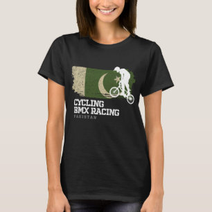 BMX Bike Pakistan Flag Biking Cycling Racing BMX T-Shirt
