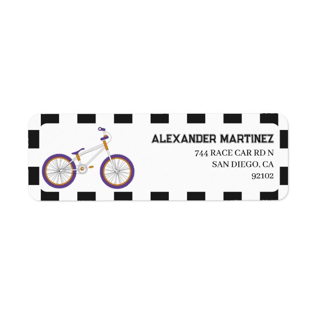 BMX Bike Return Address (Front)