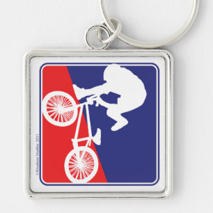 BMX Bike rider Keychain