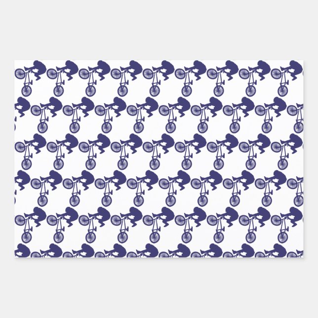 BMX Bike Rider Wrapping Paper Sheet (Front)