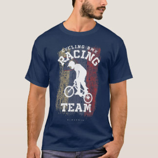 BMX Bike Slovenia Flag Biking Cycling Racing BMX  T-Shirt