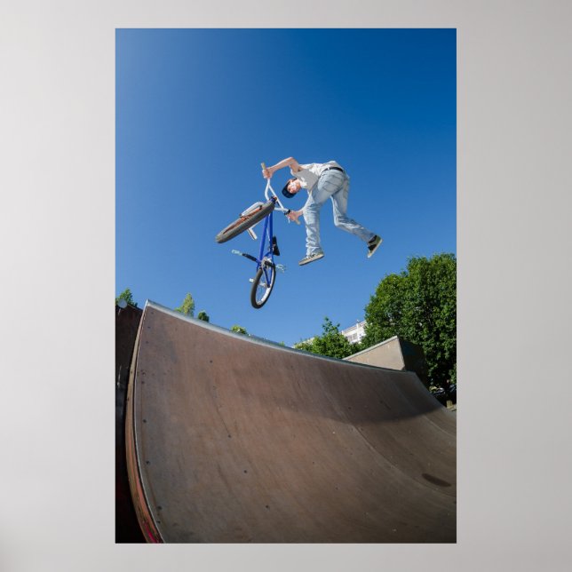BMX Bike Stunt tail whip Poster (Front)