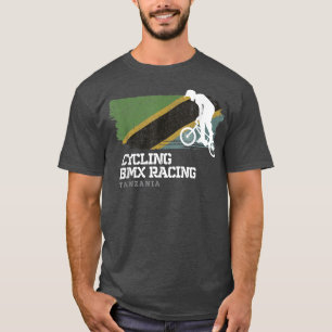 BMX Bike Tanzania Flag Biking Cycling Racing BMX T-Shirt