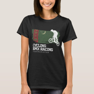 BMX Bike Turkmenistan Flag Biking Cycling Racing B T-Shirt