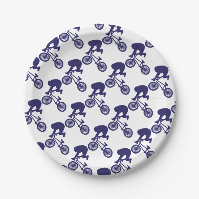 BMX-Biker Paper Plate (Front)