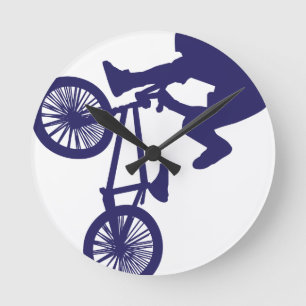 BMX Biker Round Clock