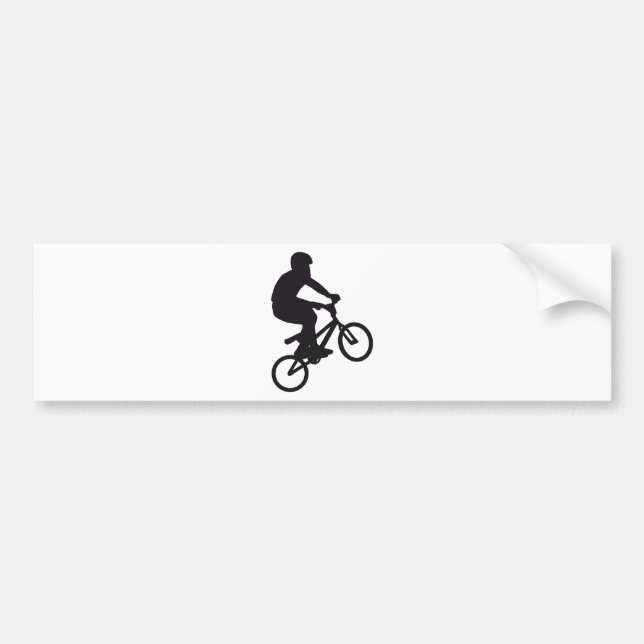 BMX biker trick jump Bumper Sticker (Front)