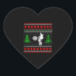 BMX Christmas Heart Sticker<br><div class="desc">BMX Christmas</div>