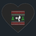 BMX Christmas Heart Sticker<br><div class="desc">BMX Christmas</div>