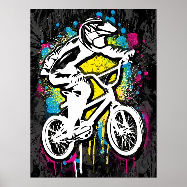 Bmx classique - Bmx Freestyle Bmx Poster Imprimer (Devant)