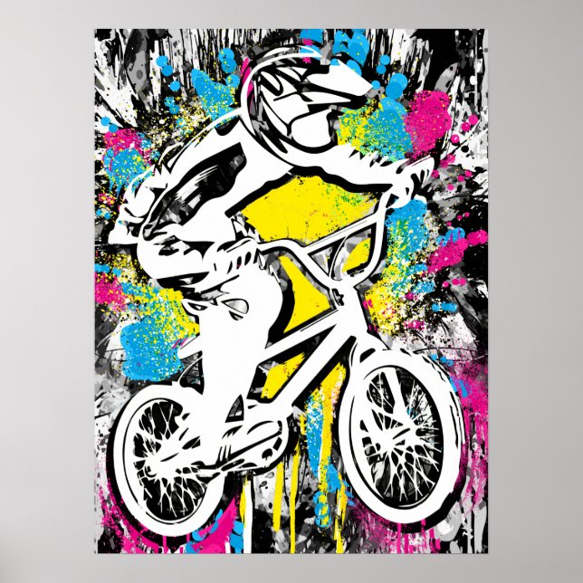 Bmx classique - Bmx Freestyle Bmx Poster Imprimer (Devant)