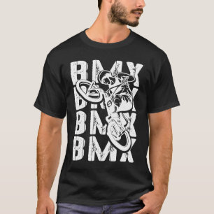 BMX colour bicycle fans bike biker BMX bicyclist v T-Shirt