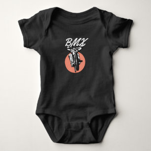 BMX  Cool Biker Retro Style Baby Bodysuit