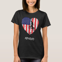Bmx Dad American Flag Heart Vintage