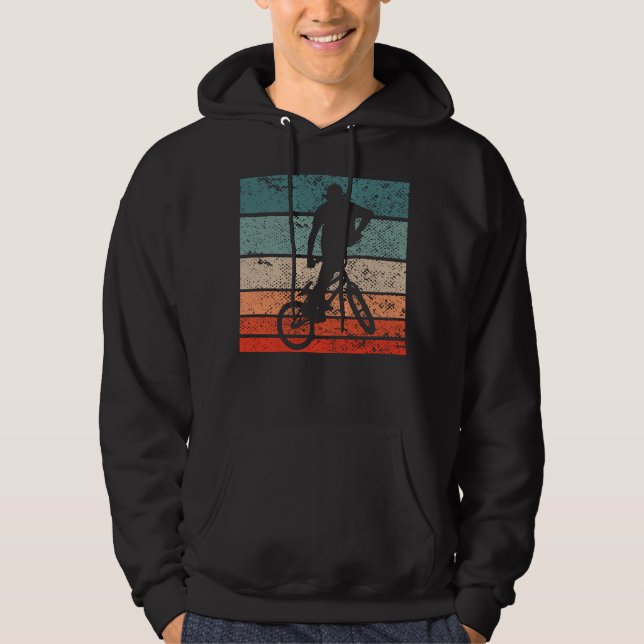 BMX Driver Vintage Retro Hoodie (Front)