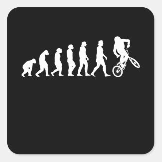 Bmx Evolution Cycling Bike Biker Gift Square Sticker