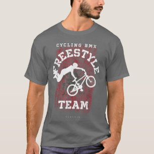 BMX Freestyle Bike Albania Flag Biking Cycling BMX T-Shirt