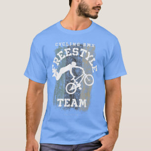 BMX Freestyle Bike Estonia Flag Biking Cycling BMX T-Shirt