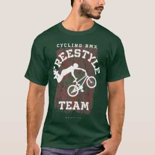 BMX Freestyle Bike Morocco Flag Biking Cycling BMX T-Shirt