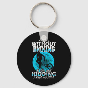 Bmx Freestyle Racing Love Bicycle Mountain Biking Keychain