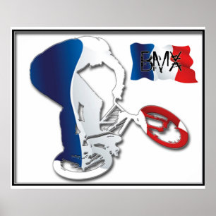 BMX French style 3, Copyright Karen J Williams Poster