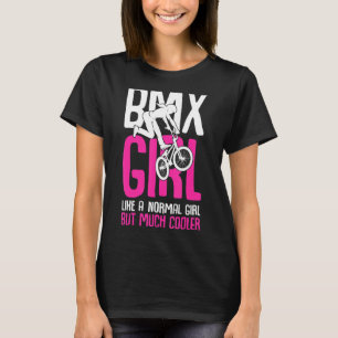BMX Girl Rider Bike Bicycle Stunt Racing Kids Girl T-Shirt