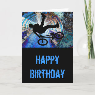 BMX in a Grunge Tunnel Card