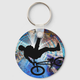 BMX in a Grunge Tunnel Keychain