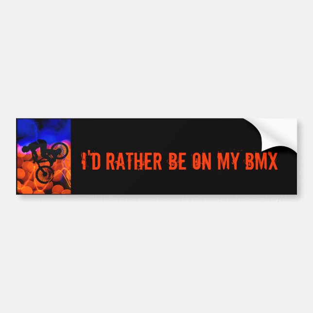 BMX in Light Crystals and Lightning Bumper Sticker (Front)