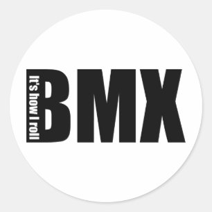 BMX - It's How I Roll Classic Round Sticker