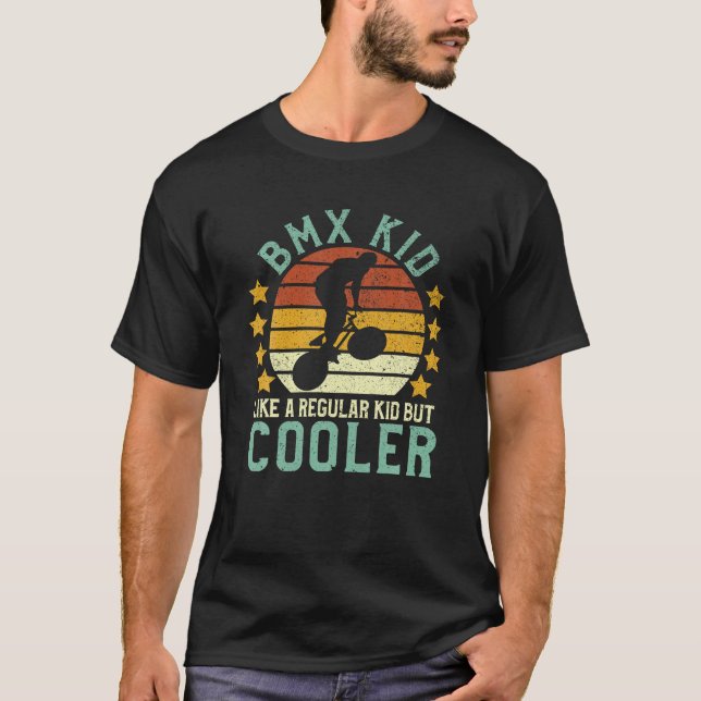 BMX Kid Funny BMX Trick Freestyle Bike Rider Gift T-Shirt (Front)