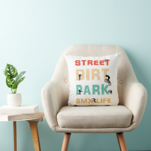 BMX LIFE THROW PILLOW