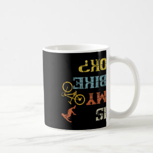 Bmx Mountain Biking Dirt Race Retro Biker Is My Bi Coffee Mug