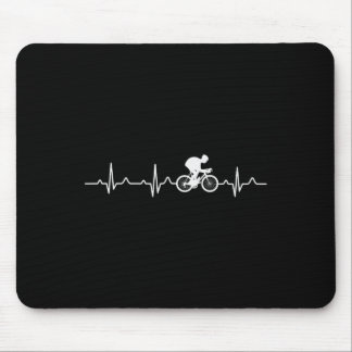 Bmx Mtb Cyclist Heartbeat Mountain Bike Riders Mouse Pad