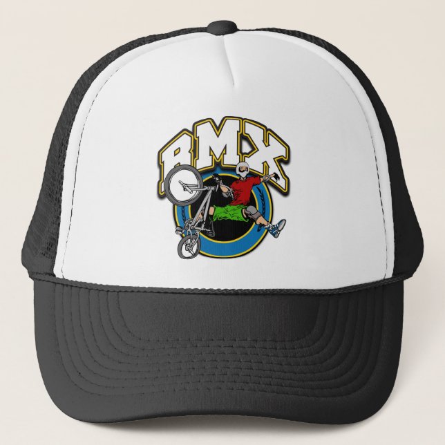 BMX One Handed Trick Trucker Hat (Front)