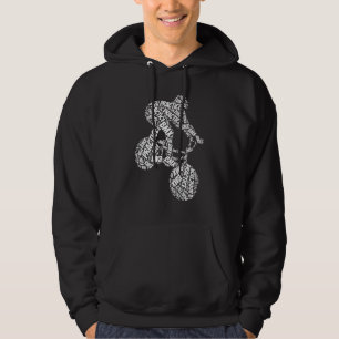 Bmx Practice Addiction Biker Bmx Rider Silhouette Hoodie