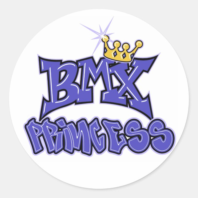 BMX Princess Classic Round Sticker (Front)
