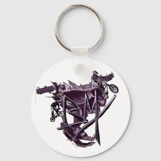 BMX (purple) keychain (Front)