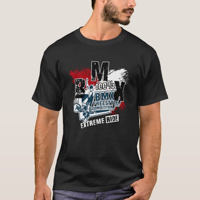 BMX Racer Downhill BMX Papa BMX Heater BMX Freesty T-Shirt (Front)