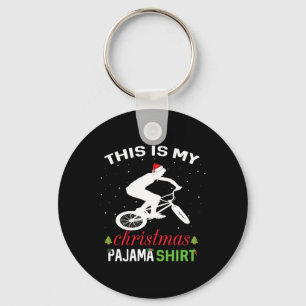 Bmx Rider Xmas Gift Tee Family Matching Pajama Keychain