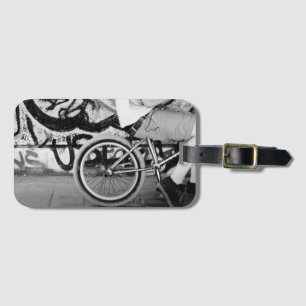 BMX Skate Park Luggage Tag – Grunge Graffiti Photo