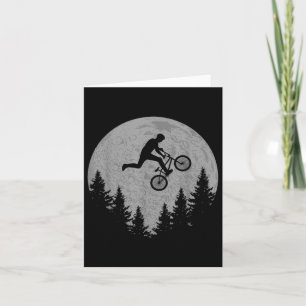 Bmx Stunt Dirt Bike Moon Freestyle Rider Gift  Card