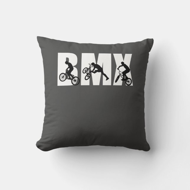 Bmx Throw Pillow (Front)