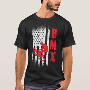 BMX USA America flag sport fan bike cycling T-Shirt