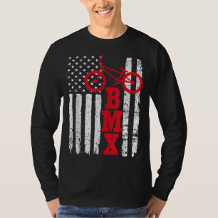BMX USA American Flag Sport Fan Bike Biking T-Shirt