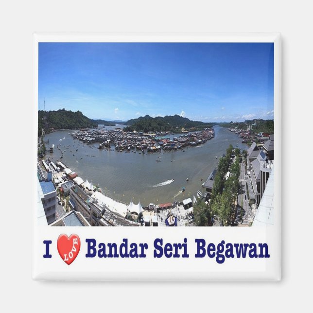 BN - Brunei - Bandar Seri Begawan - I Love Magnet (Front)
